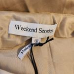 Weekend Stories Gabrielle Midi Dress Small In Champagne Satin NWT Sleeveless Photo 10