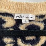For Love & Lemons Frankie Leopard Fuzzy Tan & Black Cardigan Size S Photo 8