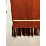 ZARA Basic Sweater Dress with Pleated Skirt Size Small Orange Rust Color Photo 38
