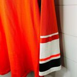 P.E. Nation Oversized Hockey Jersey 3/4 Sleeve Orange White Size Medium Photo 3