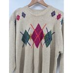 Elisabeth Liz Claiborne Womens Knit Sweater Argyle Pattern Beige Size 1, Tan Photo 1