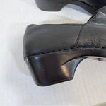 Dansko  Black Grey Leather Slip On Clogs Womens 7 Nursing Shoes Comfort Classic Photo 10