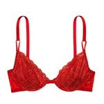 Victoria's Secret Victoria Secret Sexy Tee Unlined Plaid Lace Demi Bra Size 34 C Photo 0