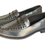 Blowfish Malibu Silver Metallic Loafers Studded Pointed Toe Womens Size 8US NWOT Photo 0