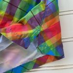 Rainbow plaid Shorts Size 12 Red Photo 7