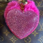 Bag / Purse Heart Pompom Charm #174 Pink Photo 1