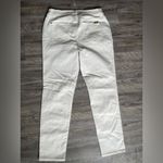 Chico's White Ankle Jeans with Gold Embroidery Photo 2