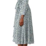 Fame and Partners ππ The Winslet Dress ~ Blue Floral Print US 2 Wrap Dress Photo 3