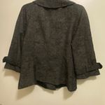 Studio V Womems Black Print Blazer Jacket L 40” Button Closure Buckle Sleeve Size L Photo 3