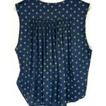 Free People  STARRY DREAMS SLEEVELESS BLUE PRINT TIE FRONT BLOUSE TOP L Photo 2