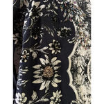 Soft Surroundings  Nave Linen Blend Midi Shirt Dress Bead embellished Navy Blue M Photo 1