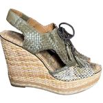 Sam Edelman Tinley Croc Leather Platform Wedges Photo 12