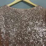 Watters Sequin Crop Top Rose Gold Short Sleeve‎ Wedding Top Bridesmaid Size 16W Photo 5
