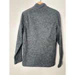 Telluride Clothing Company Womens Medium Sweater Button Mock Neck Grey Marled Gray Photo 2