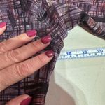 Norm Thompson Women Sheer Plaid Long Sleeve Mesh Dress Purple Size S Photo 11