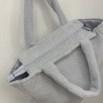 VS PINK Light Blue Plush Sherpa Tote Bag Travel Classic Medium Photo 7