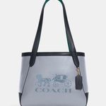 Coach New with Tag  Tote 27 In Colorblock With Horse And Carriage Shoulder Purse Photo 0