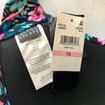 Island Escape Sunshine Halter Bikini Top Molded Cups Floral Black Blue Pink 10 Photo 4