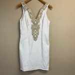 Lilly Pulitzer Resort White Gold Cord Suzette Sleeveless Shift Dress Size 6 Photo 2