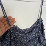 Lulus Floral Tiered Mini Dress Women’s Size M Navy Blue Ruffle Strappy Size M Photo 3