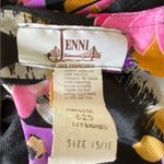 Vintage Jenni Of San Francisco Floral Botanical Maxi Dress with Cape, Size 15/16 Black Photo 10