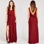 Show Me Your Mumu Kendall Maxi Dress in Red Wine Small Photo 1