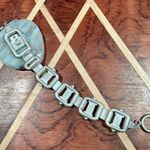 ALLSAINTS Vtg All Saints Xenolith Obelisk bracelet earring jewelry set blue gray stone Photo 3