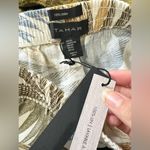 Tahari  100% Linen Skirt Size XS Beach Vibes Palm elastic stretch pull on Photo 2