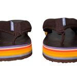 Tory Burch  Platform Flip Flops Rainbow Stripe Women's Thong Sandals 4M Photo 2