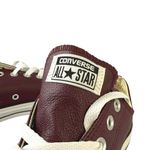 Converse  Chuck Taylor OX Unisex Burgundy Leather Lace Up Sneakers Shoes M-9 W-11 Photo 7