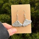 Cloud wave earrings silver Photo 0
