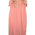 La Maison Talulah Dress Womens Medium Pink Charmed Cold Shoulder Sheath Cocktail Photo 0