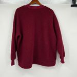 Old Navy Loose Cozy Sherpa Sweatshirt wine stain burgundy cozy long sleeve sz XL Photo 2