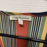 Charlotte Russe  Orange Blue Striped Dress Peek A Boo Sleeve Vacation Wear Size M Photo 3