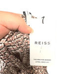 Reiss Kelsie Metallic Tie Neck Top Pink Blouse Size US 6 Photo 11