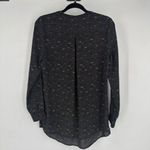 NYDJ Women's Pintuck Oui Printed Long Sleeve Popover Tunic Blouse Black Size XS Photo 6