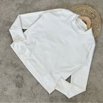 Athleta Women’s Denali Outdoor Pullover Top Sweatshirt Longsleeve in White L Photo 1