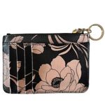 Kate Spade  Gardenia Print Bitsy ID Card Case Mini Wallet‎ Black Multi Floral Photo 2
