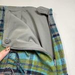 J Jill Faux Wrap Plaid Fringe Blanket Skirt Sz 10 Wool Blend Scottish Highlands Green Photo 6