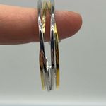 NEW REAL SIMPLE RS silver and gold fashion hoop earrings Photo 6