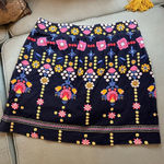 Croft & Barrow Women's Navy Floral Mini Skirt M Photo 0