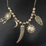 Jessica Simpson Dream Catcher Cosmic Necklace, Horn, Moon, Sun Photo 1