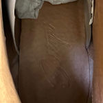 BETTY Navy Blue Suede Studded Ankle Boots Pointed Toe Zipper Closure Size 6M Photo 8