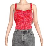For Love & Lemons  Chianti Top, Red Roses, Small Photo 5