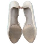 Kelly & Katie Kelly & Katie Peep Toe Rhinestone Embellished D'Orsay Pumps Size 9.5 Silver Photo 7