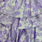 ASOS LUXE Ruffle One Shoulder Jacquard Mini Dress Purple Silver 6 Runs Small Photo 2