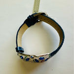 Real Collectibles by Adrienne Bejeweled Watch with Swarovski Crystals Navy NWT Photo 4