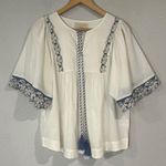 Farmers Market embroidered cotton boho top M White Size M Photo 1