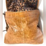 B Makowsky Brown Crocodile Patterned Leather Satchel Purse Photo 6