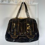 Fendi Black Patent Leather B Shoulder Hobo Bag New Condition Authentic Photo 1